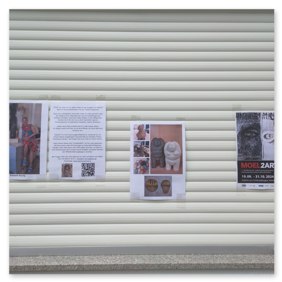 Ausstellung in Birkfeld, Impressionen der Kunstwerke aus Keramik im Garten, Bilder der Gäste