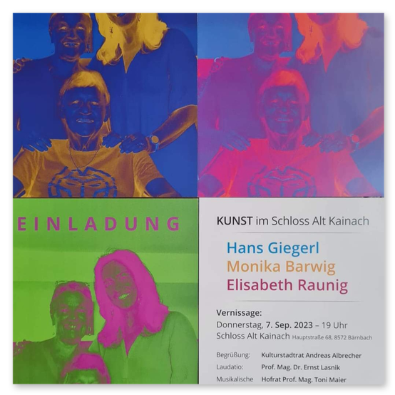 Ausstellung im Schloß Alt Kainach - Einladung